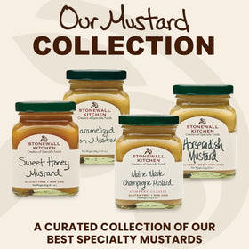 Stonewall Kitchen Sweet Honey Mustard jar ready for dipping and sandwich spread
