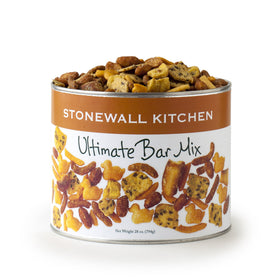 Stonewall Kitchen Ultimate Bar Mix 28 oz packaging, ideal for gifting and entertaining.