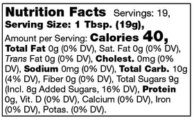 Label closeup highlighting premium ingredients and Maine heritage