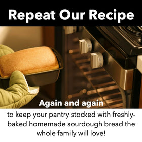 QR-guided feeding and baking steps for Stoney's starter