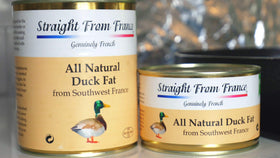 Straight from France Genuinely French duck fat packaging signals premium cooking option