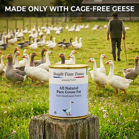 Straight from France goose fat pour versatile for frying and sauteing