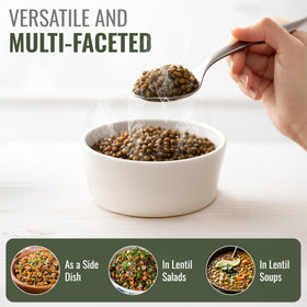 Straight from France Green Lentils stewing into a fiber-friendly stew