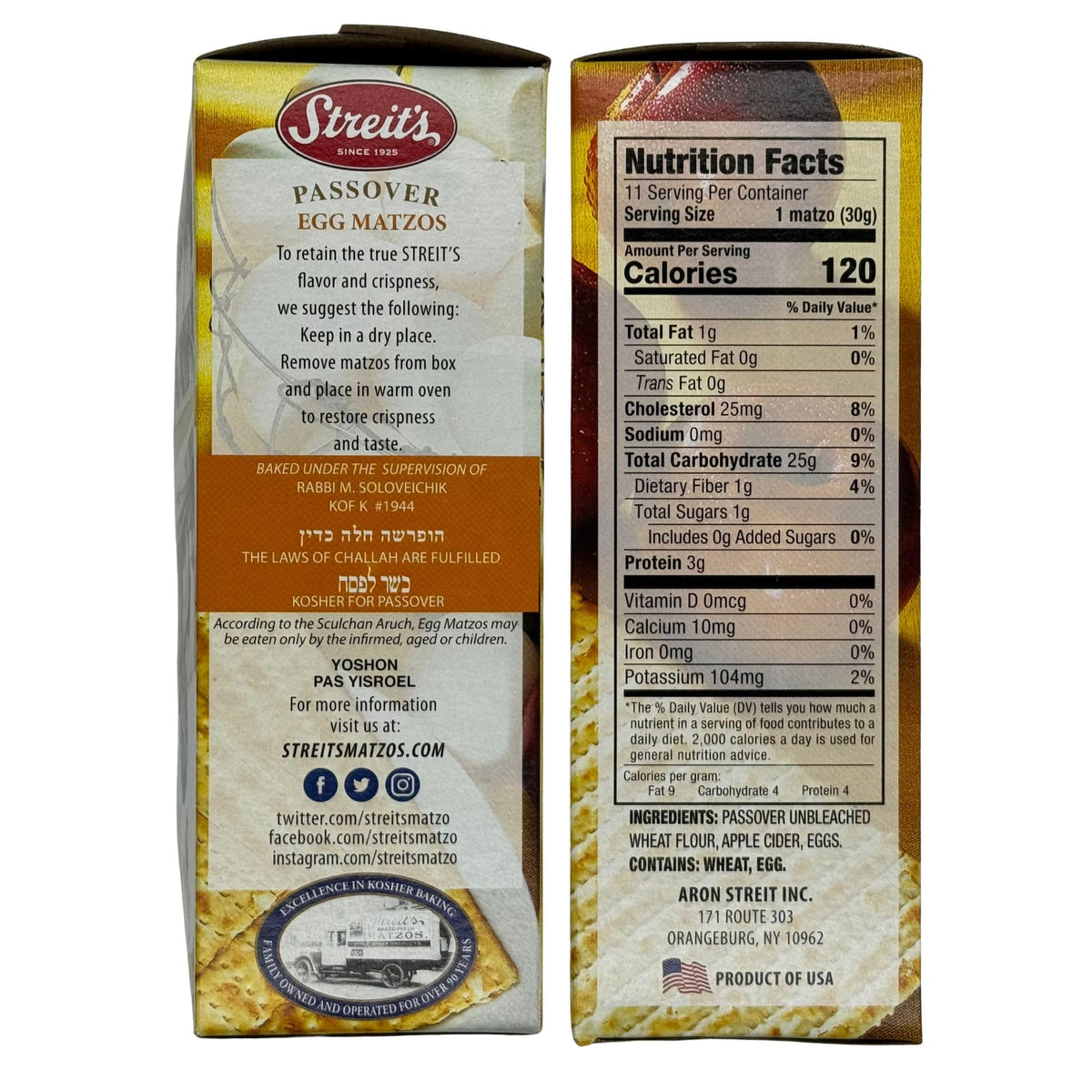 Streits Egg Matzo served with soups and spreads on a festive plate