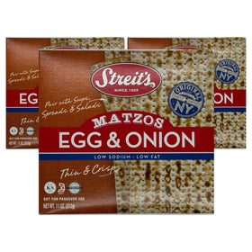 Streit’s Egg and Onion Matzo thin slices ideal for soups.