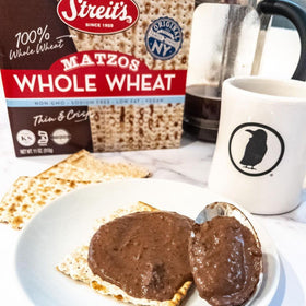 Streit's kosher-certified whole wheat matzo, non-GMO and vegan option.