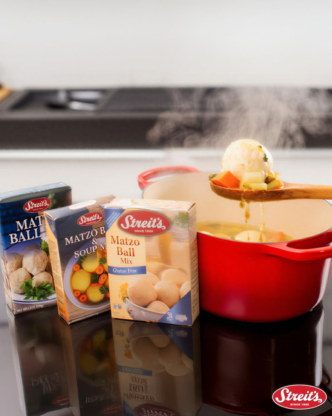 Streit’s kosher Passover-certified labeling assures year-round suitability.