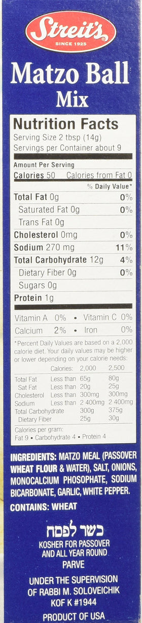 Close-up of Matzo Ball Soup Mix ingredients highlighting wheat and spices.