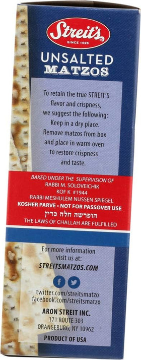 Streit's matzo ready for spreads and cheeses as a versatile base