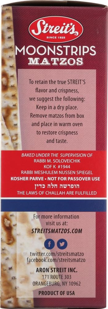 Thin, crispy Moonstrips matzo stack ideal for snacking.