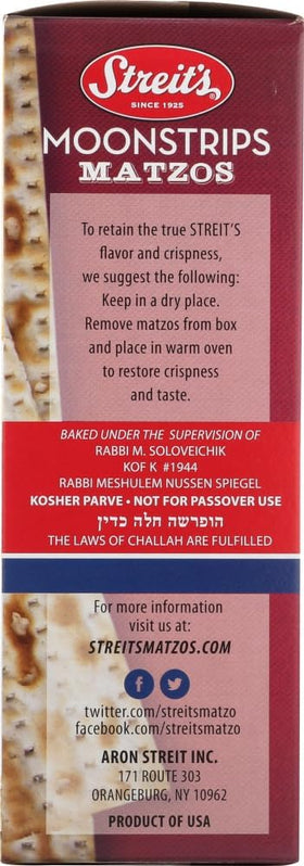 Thin, crispy Moonstrips matzo stack ideal for snacking.