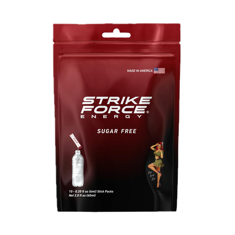 Strike Force Energy original bottle for on-the-go workouts with zero calories.