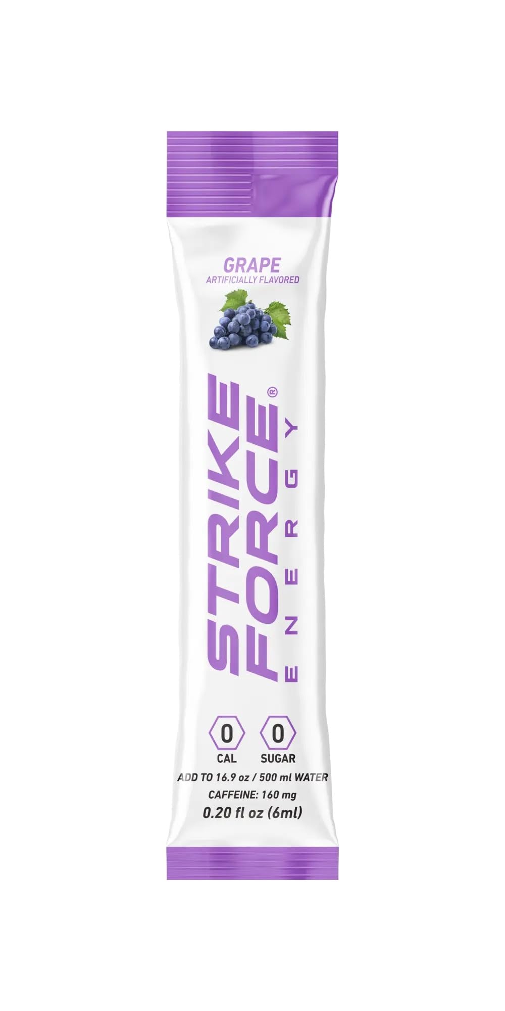 Strike Force liquid packet on the go offers portable energy without sugar.
