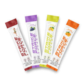 Strike Force original bottle-ready mix ready for hydration with flavor.