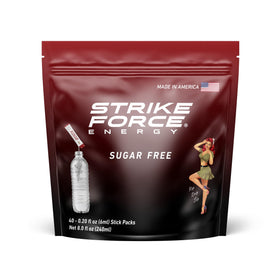 Strike Force Original packet in foil wrapper highlights portable energy boost.
