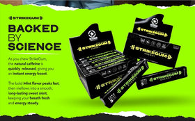 StrikeGum sugar-free formula supports clear energy without sugar crash.