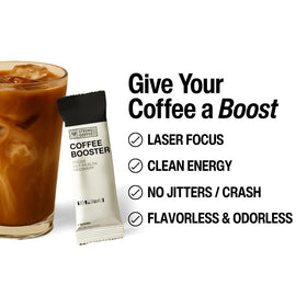 STRONG COFFEE CO. Coffee Booster collagen powder highlighting 10g protein per serving.