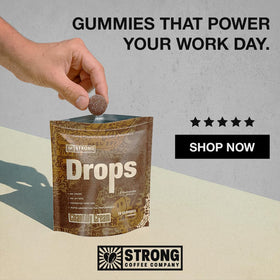 Strong Coffee Company coffee drops chantilly cream flavor aroma and indulgence