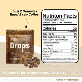 Strong Coffee Company coffee drops closeup of chewy gummies and texture