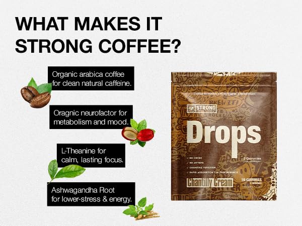 Strong Coffee Company coffee drops morning boost ready to go on the go
