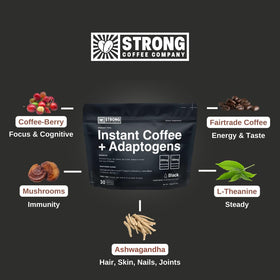 STRONG COFFEE COMPANY Instant Black Coffee scoop for precise strength control