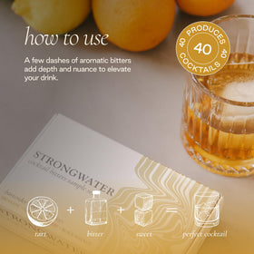 Strongwater bitters set color variety highlighting different profiles.