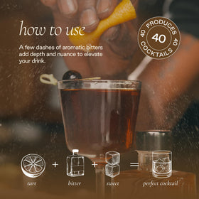 Strongwater Black Walnut Bitters pair well with Old Fashioned for depth.