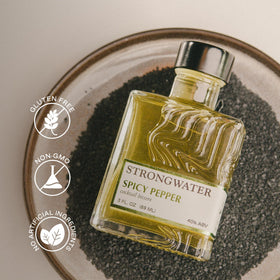 Strongwater Bonfire packaging and 3oz bottle, ideal gift