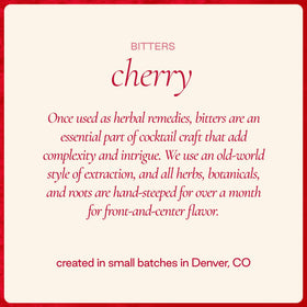 Cherries and cassia bark highlight the natural blend in each bottle.