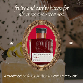 Close-up of ingredients: tart cherries and spices shaping a rich flavor.
