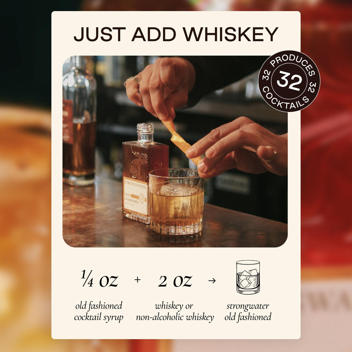 Strongwater gluten-free non-GMO formula supports versatile cocktail making.