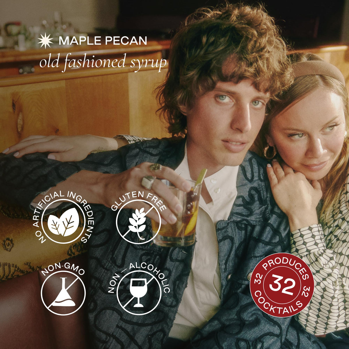 Strongwater Maple Pecan mixer with bourbon pairing hints at citrus tang and caramel depth.