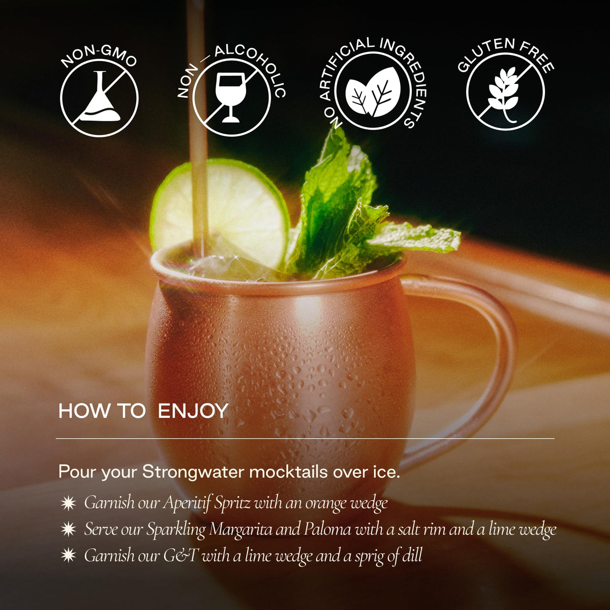 Strongwater Nordic Tonic can showcasing clean, botanically balanced refreshment.
