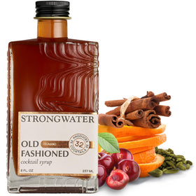 Strongwater Old Fashioned Mix bottle front ideal for at-home cocktail prep.