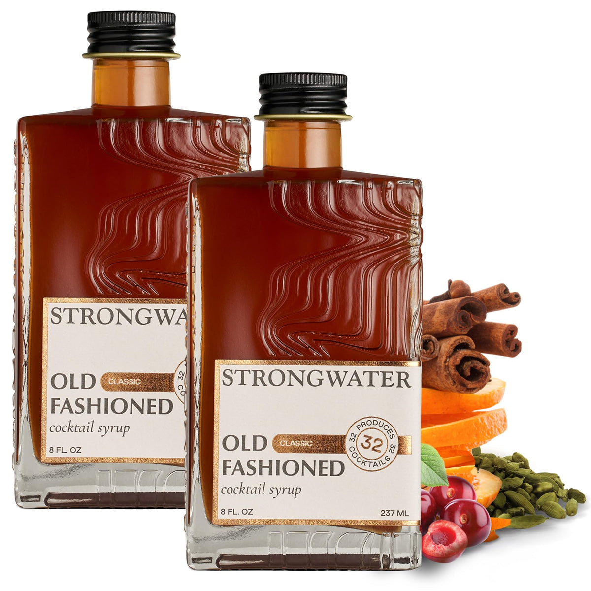 Strongwater Old Fashioned Mix bottle ready to elevate your home bar.