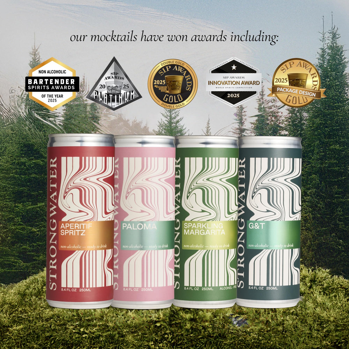 Strongwater Sparkling Ginger Beer can for a zesty, bubbly mixer.
