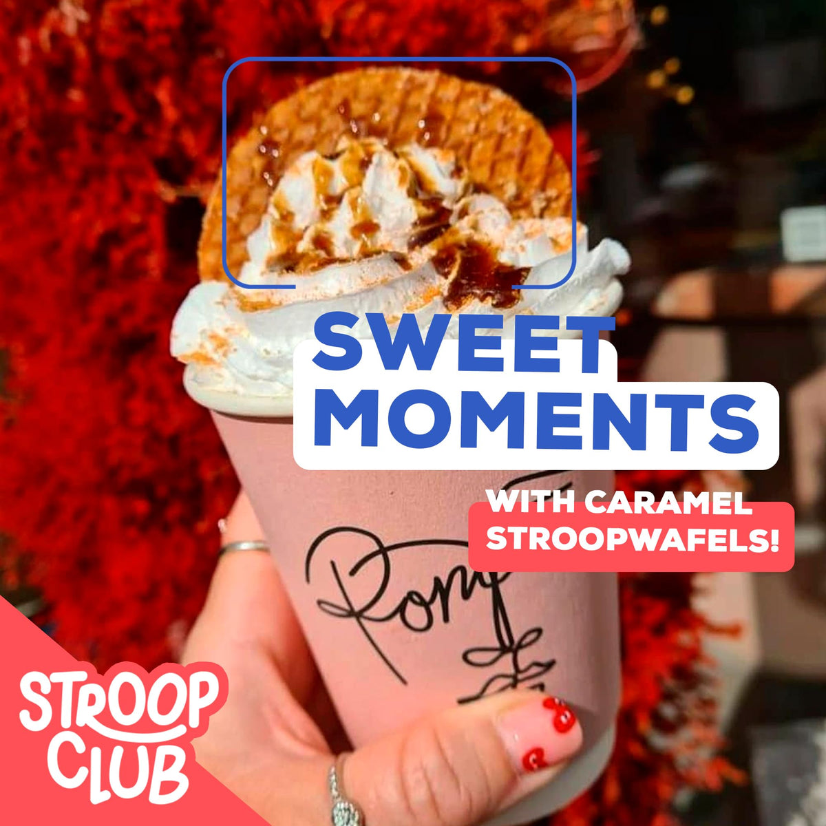 Stroop Club stroopwafel crumble over oats for a quick breakfast.