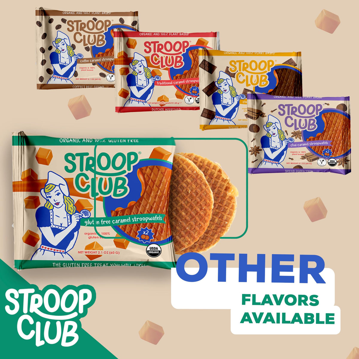 Stroop Club stroopwafel crumble over oats, a delicious breakfast boost