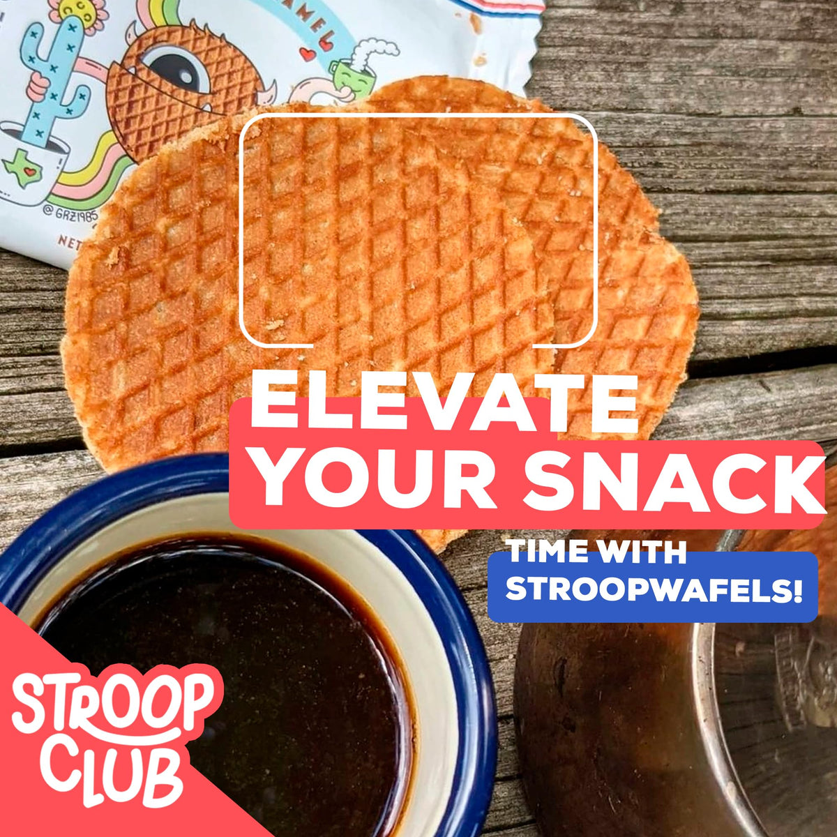 Stroop Club stroopwafel crumble over yogurt demonstrates versatile topping.