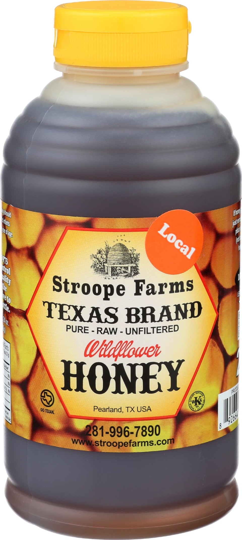 Stroope Farms Wildflower Honey bear jar, smooth pour for tea and toast
