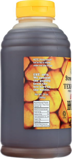 Stroope Farms Wildflower Honey in a glass jar, Kosher-certified sweetness