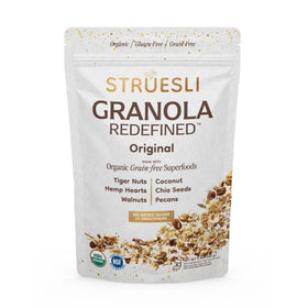 Struesli Original Organic Granola with tiger nuts and seeds, perfect with yogurt.