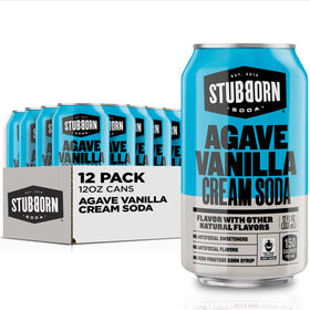 Stubborn Soda Agave Vanilla Cream can with creamy vanilla aroma