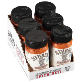 Stubb's BBQ Rub pack of six jars ready for versatile seasoning.