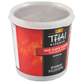 Stubb's Thai Kitchen Red Curry Paste 35 oz tub front view for authentic Thai flavor prep