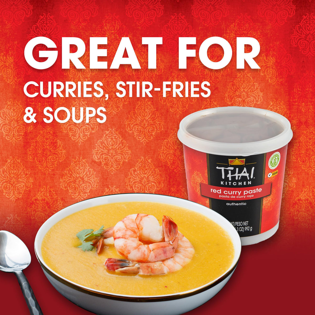 Creamy coconut milk base blended with Stubb's paste for Thai-inspired curry
