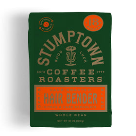 Stumptown Hair Bender 18oz bag front view for balanced flavor in home brewing.