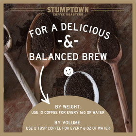 Stumptown Hair Bender whole beans close-up showing citrus and chocolate notes.