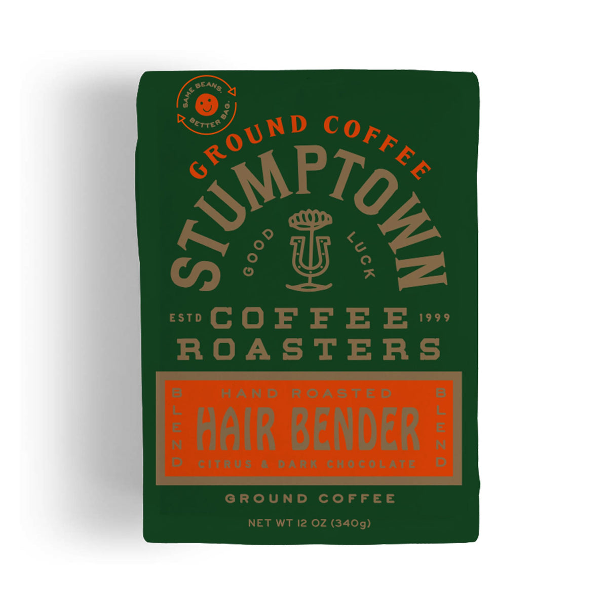 Stumptown Hair Bender 12oz ground coffee bag ideal for versatile drip brewing at home