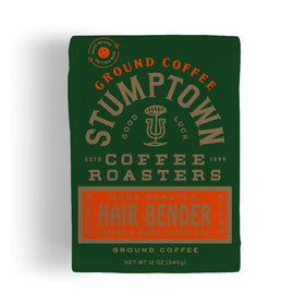 Stumptown Hair Bender 12oz ground coffee bag ideal for versatile drip brewing at home